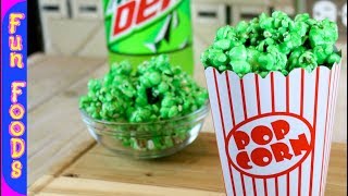 Mountain Dew Flavored Popcorn  How to Make Candy Popcorn [upl. by Ojillib]