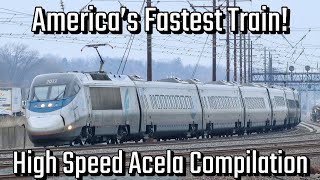 America’s Fastest Train  Amtrak Acela High Speed Compilation 2024 [upl. by Gracia]