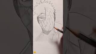 obito drawing art drawing satisfying shorts anime obitodrawingasmr [upl. by Aikenat]