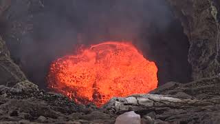 Boiling lava lake Vs Drone 2 2014 180 SEC [upl. by Annnora]