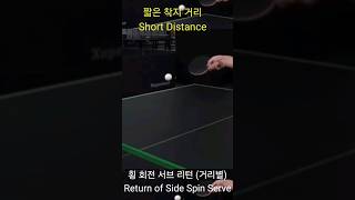 횡 회전 서브 리턴 거리별 Return of Side Spin Serve depend on Distance [upl. by Jepum]