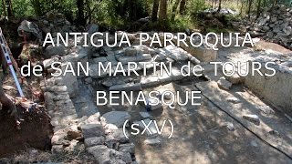 Benasque Excavación arqueológica antigua Parroquia de San Martín [upl. by Lerual249]