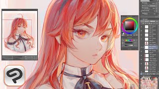 Eris Boreas Greyrat  Clip Studio Paint Speedpaint [upl. by Monson]