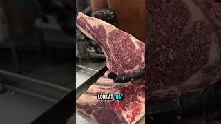 Watch This Perfect Cut DryAged Rib Steaks at Silver Fox Butcher 🥩✨ [upl. by Elberfeld]