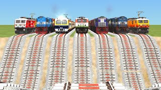 SEVEN RAILGADI CROSSING 🛂 DAIMOND RAILROAD TRACKS RISKY RAILROAD TRICKS NTGtrain world4 [upl. by Rosalie544]