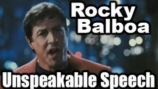 Rocky Balboa  Unspeakable speech Dub Parody [upl. by Yrac732]