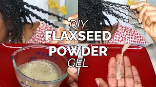 How to make FLAXSEED GEL with FLAXSEED POWDER  Natural Hair  DiscoveringNatural [upl. by Mailliwnhoj]