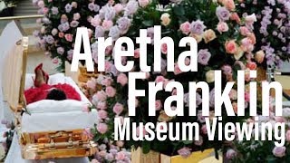 Aretha Franklin Museum Memorial Viewing Service  Pictures amp Video [upl. by Aamsa]