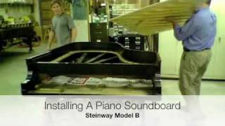 Installing A Piano Soundboard  Steinway Model B [upl. by Cynarra590]