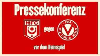 14 Spieltag 202324 Hallescher FC  Viktoria Köln  Pressekonferenz vor dem Spiel [upl. by Yleme422]