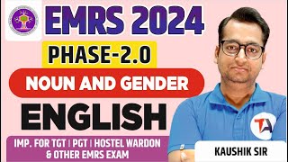 EMRS New Vacancy 2024  EMRS English  Noun and Gender  EMRS 2024 Preparation [upl. by Aitnecserc]