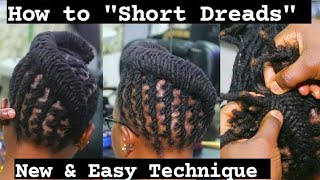 How to Style Fishtail Braid with Flat Barrel on Short Dreads [upl. by Allbee]