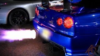 Nissan Skyline GTR R34  AntiLag LAUNCHES [upl. by Ethelbert]