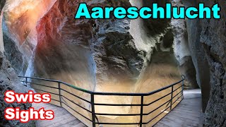 Aareschlucht Aare Gorge Switzerland Meiringen 4K [upl. by Nnel]