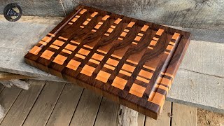 Walnut And Maple EndGrain Cutting Board  Functional Kitchen Art [upl. by Kristos]