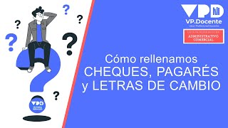 Cómo se rellena CHEQUE PAGARÉ Y LETRA DE CAMBIO [upl. by Varien]