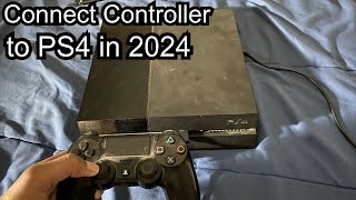 How to connect PS4 controller to PS4 in 2024 [upl. by Leumek]