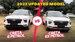 2023 New Creta E vs Creta EX अब न्यू features और updated 15L Engine के साथhyundai creta2023 [upl. by Adnam]