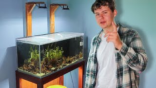 Installing Lights on the ULTIMATE Aquarium Stand [upl. by Erreid]