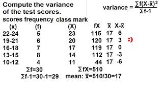 variance for grouped data [upl. by Mildred751]