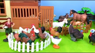 Playmobil Farm Animal Figurines  Horses Cattle Chickens [upl. by Yllod184]