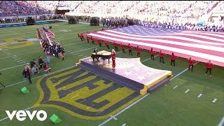 Lady Gaga  StarSpangled Banner Live at Super Bowl 50 [upl. by Gough]