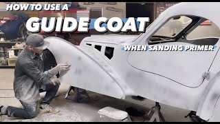 BUGATTI HOW TO USE A GUIDE COAT WHEN SANDING PRIMER [upl. by Houghton]