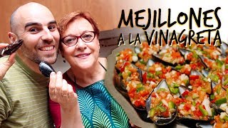 MEJILLONES a la VINAGRETA  Aperitivo fácil y colorido [upl. by Nwahsan]