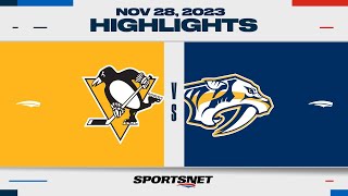 NHL Highlights  Penguins vs Predators  November 28 2023 [upl. by Macdonald]