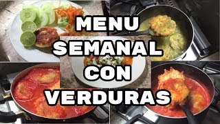 Menú Semanal 12MENU CON VERDURAS ECONOMICOFABI CEA [upl. by Nnaeinahpets]