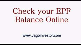 How to check your EPF Balance Online [upl. by Adnaugal]