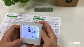 Hotowell Wifi Thermostat manualThe easy Touch Screen operation [upl. by Eekcaj]