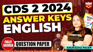 CDS 2 2024 English Question Paper Answer Keys and Analysis [upl. by Matless]