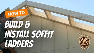 How to Build a Shed  How To Build Roof Rake Ladders soffit overhang  Video 9 of 15 [upl. by Echo]