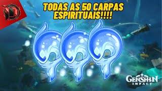 Localização de Todas as 50 Carpas Espirituais  Genshin Impact [upl. by Crosby]