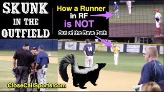 Skunk in the Outfield amp How a Runner in Right Field is NOT Out of the Base Path A Rules Review [upl. by Takeo]