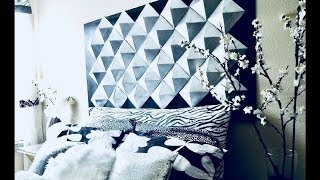 Easy Diy 3D Wall DecorHeadboard for Homes Using Recycled Cereal Boxes [upl. by Adnolohs]