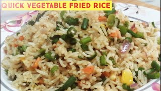 Vegetable Fried Rice  Quick Lunchbox Recipe  Leftover Fried Rice  Easy Recipe  BismiHomeKitchen [upl. by Lukey981]