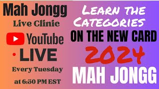 2024 Card Review MAH JONGG How to Play learn the categories Live Clinic 2024 49 i♥️mahj mahjong [upl. by Malim]