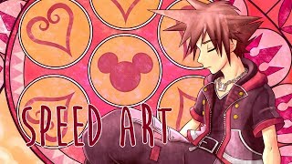 Speed Paint Sora  Kingdom Hearts III [upl. by Bondie]