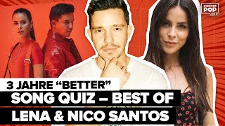 Song Quiz Best of Lena Nico Santos und quotBetterquot 😍 Erkennen die beiden ihre Hits gegenseitig [upl. by Okin]