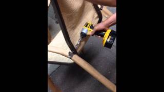 How to Replace Sling Fabric on Patio Furniture [upl. by Knipe]