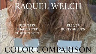 RAQUEL WELCH RUSTY AUBURN AND SHADED ICED PUMPKIN SPICE  Wig Color Comparison [upl. by Beattie776]