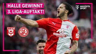 Hallescher FC  RW Essen  Highlights 3 Liga  MAGENTA SPORT [upl. by Jobe864]