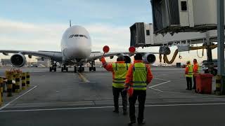 Marshalling in an A380 [upl. by Riggins327]