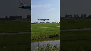 Embraer landing aviation flight planespotting schiphol schipholairport embraer eham landing [upl. by Hcab176]