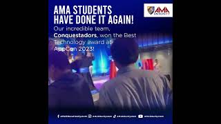 AMA University students Conquestadors won the Best Technology award at AppCon 2023 [upl. by Alistair504]