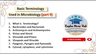 Basic terminology in microbiology part9 microbiologylecture raqbamicrohub [upl. by Budding750]