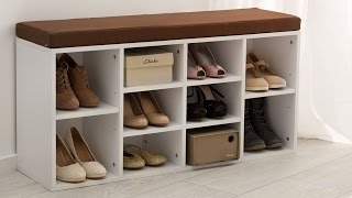 tectake  Meubles à Chaussures Scarpiera con cuscino Schoenenkast [upl. by Aihsenak]