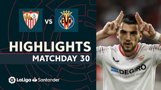 Resumen de Sevilla FC vs Villarreal CF 21 [upl. by Gorlin]